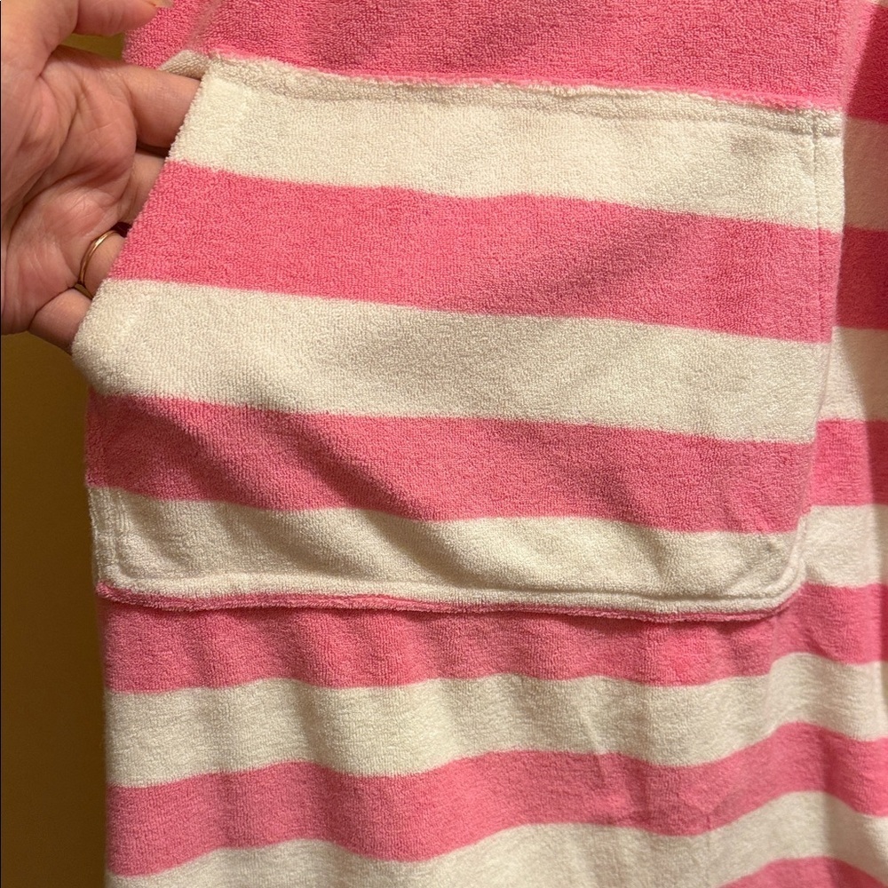 Pottery Barn Kids Pink and White Striped Towelgown - Picture 3 of 4